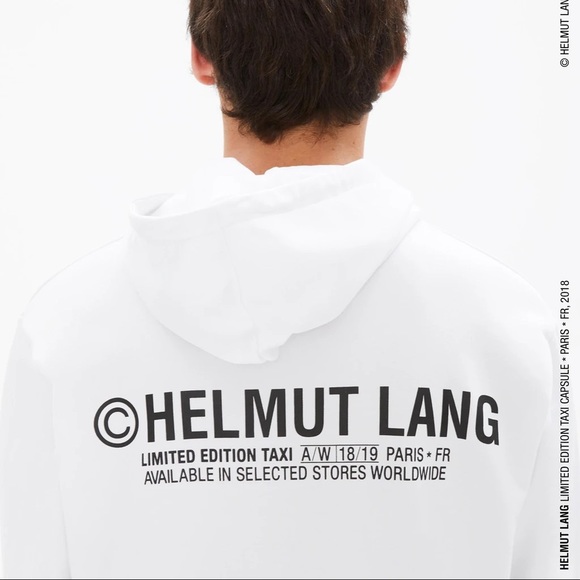 Helmut Lang Taxi Project Paris Hoodie White L XL - Picture 5 of 13